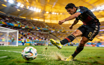 世界杯比赛精彩瞬间 - 球员射门动作